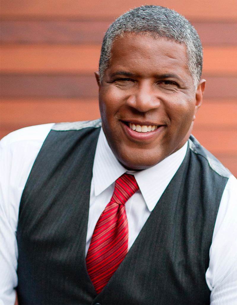 A headshot of the Founder, Chairman and CEO of Vista Equity Partners, Robert F. Smith.
